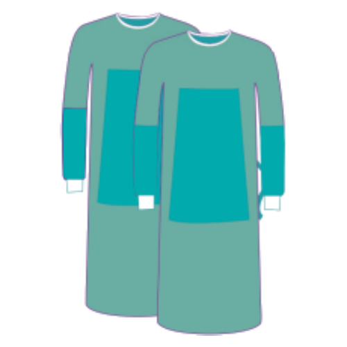 Reinforced surgical gown